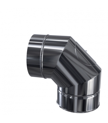 Double paroi pellets coude 87° trappe de visite Double paroi pellets coude 87° trappe de visite